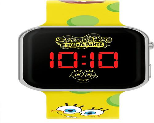 um relógio Bob Esponja Calça Quadrada Sgb4134