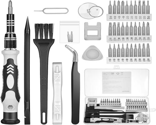 Vastar Tools 42 pezzi Kit di precisione in acciaio S2 Mini kit di riparazione computer fai-da-te multifunzione