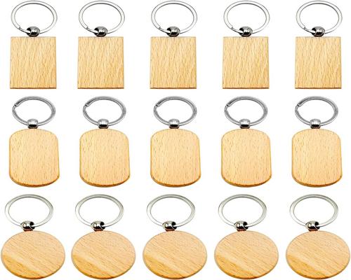 Eine Frau ksvaye 15 individuelle Tür DIY runden rechteckigen Türrohling Schlüsselanhänger Halter mit
