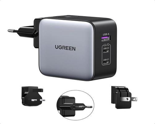 en Tablet Ugreen Usb C 65W Nexode 3 Port Travel Gan Fast Wall Us Uk Eu kompatibel Macbook Pro/Air