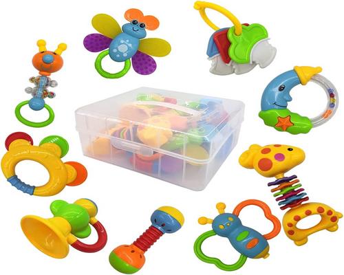 a Fiouni Rattle Set Newborn Infant Gift Set Boy Girl 3 6 9 Months 11 Pieces