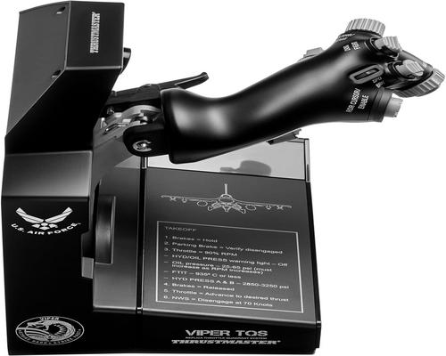 a Viper TQS Thrustmaster PC Accessory, Metal Throttle, Precision Hall Effect, 21 Action Buttons, 5 Axes, Iconic Chaff/Flare Functions