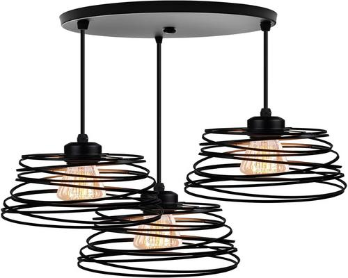 an Idegu 3-lichts hanglamp industriële creatieve verlichting vintage E27 trapsgewijze spiraal designlamp voor slaapkamer woonkamer keuken