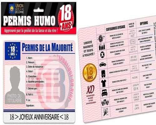 Een Prank Stc-licentie van de meerderheidsverjaardag 18 jaar