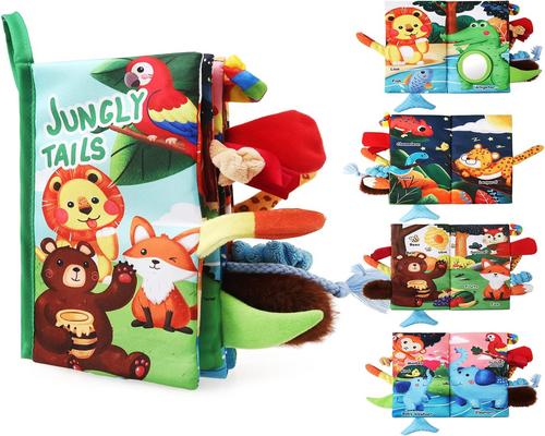 un Livre Tissu Sensoriel Animaux Joyplus Pour Bébé