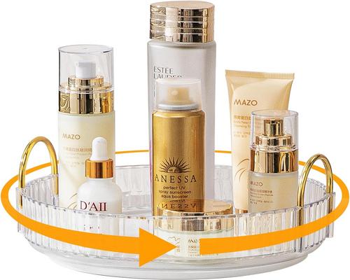 een roterende make-up organizer