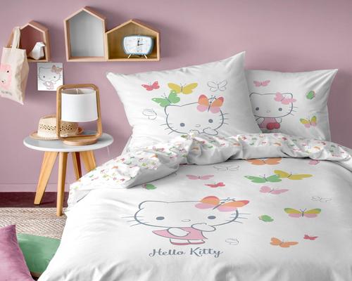 en Robot Cti Hello Kitty Butterflies Bed 100% Bomuld