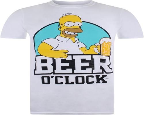 en Simpsons Beer O Clock T-shirt til mænd