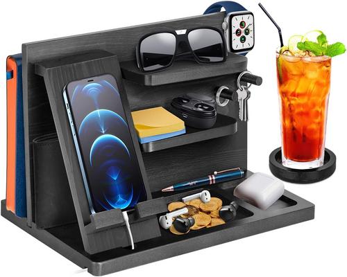 een multifunctionele houten bureau-organizer