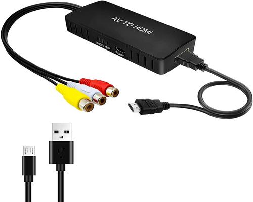 a Taekooki Rca To Hdmi Adapter With Hdmi Cable