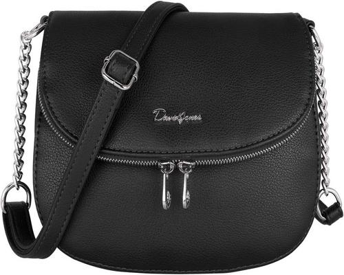 un bolso de cuero sintético David Jones con cadenas - Negro