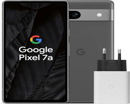 a Google Pixel 7A With Charger