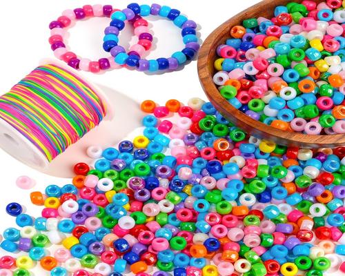 A Set of Colorful I Love Mom Beads