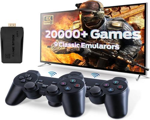 una console retrò HDMI 4K con giochi e controller wireless