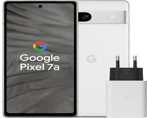 ein Google Pixel 7A mit Ladegerät