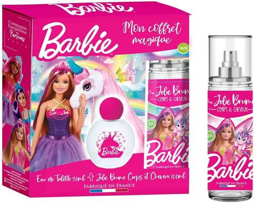 una caja de perfumes de Barbie