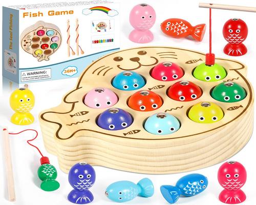 un Jeu De Pêche Magnétique Montessori