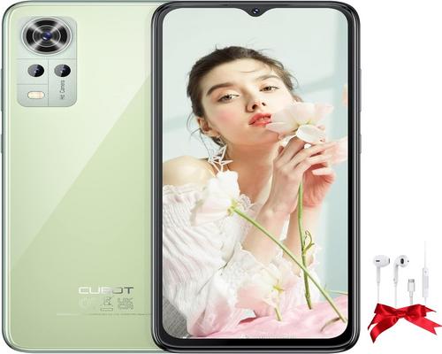 en Cubot smartphone med hovedtelefoner