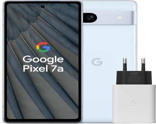 a Google Pixel 7A With Charger