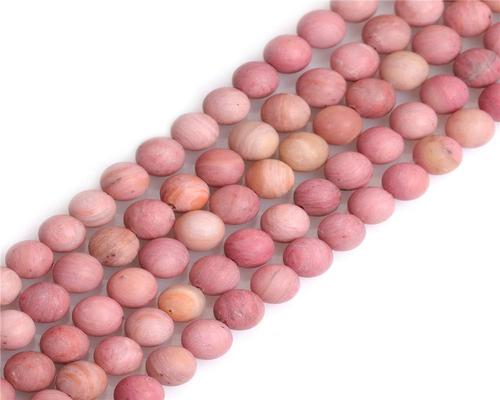 a Set of Fluorescent Quartz and Pink Rhodonite Beads Shgbeads