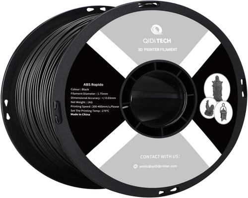 Qidi Tech Rapido 1,75 mm Abs Filament för 3D-skrivare