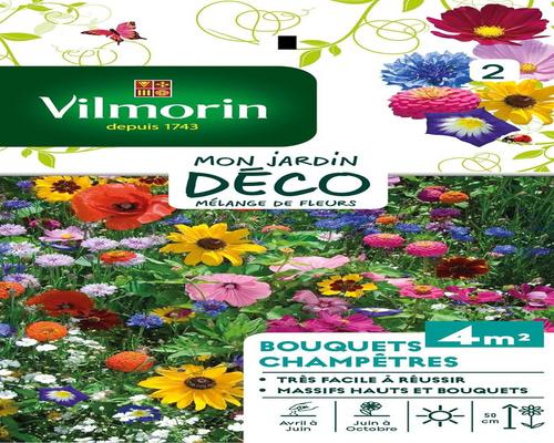 en pakke blomsterfrø til Vilmorin landbuketter