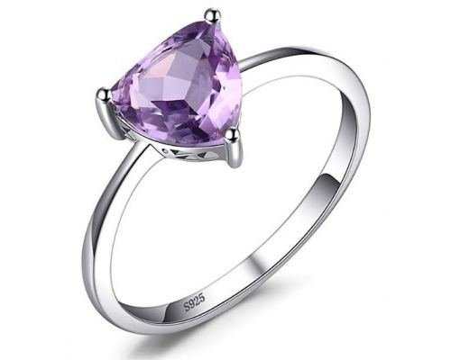 紫色三角形戒指