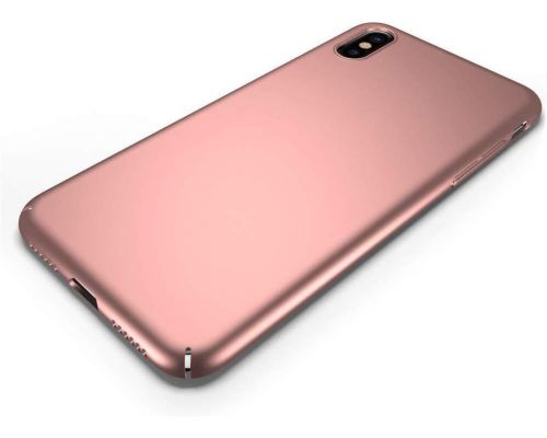 Ett rosa guld iPhone XS Max skal