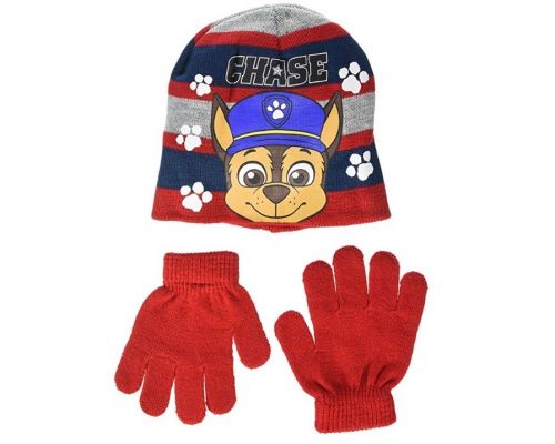 A Set of Paw Patrol Chase Hat and Gloves