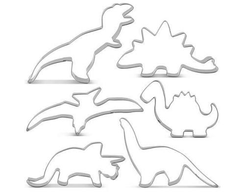 Ένα σετ κοπής μπισκότων δεινοσαύρων