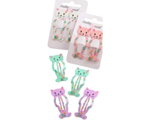 Un Set de 2 Barrettes Chat