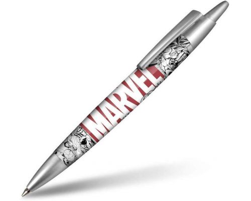 Uma caneta esferográfica Marvel Brick