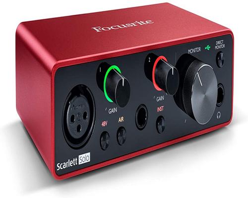 a Focusrite Scarlett Solo 3Rd Gen Interface