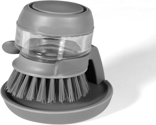 an Allinside Soap Dispensing Dish Brush