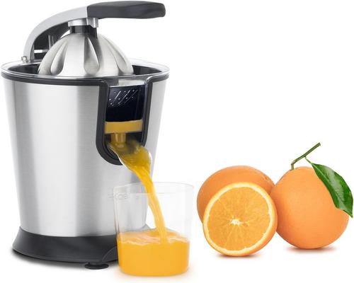 an H.Koenig Agr80 Professional Electric Citrus Juicer in Stainless Steel, Bpa Free