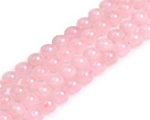 a Robot Gem-Inside 8mm Natural Rose Quartz Rounds for Jewelry Making