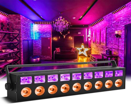 A Led Lamp Rgbw 63W Spot Led Light Bar 32 Colors 6 Modes Dmx512 Light Stage Bar Sound Activated Light Garden Bar Party Christmas Halloween Dj