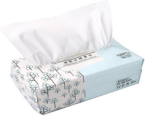 a Cream Pack of 100 Disposable Soft Cotton Cleaning Towels for Face Sensitive Skin