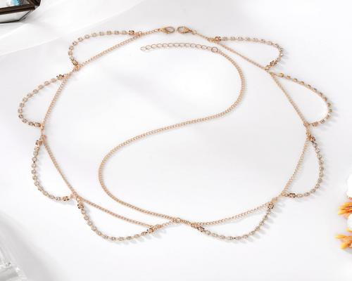 a Boho Rhinestone Chain Headband