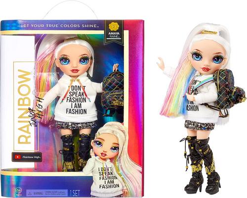 an Amaya Raine Rainbow High Fashion Doll