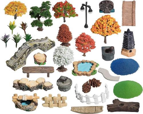 A Set of Fairy Garden Terrarium Accessories