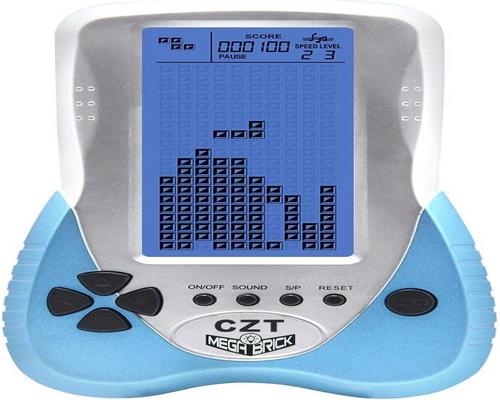 A Portable Children's Toy Gaming Device with Blue Backlight