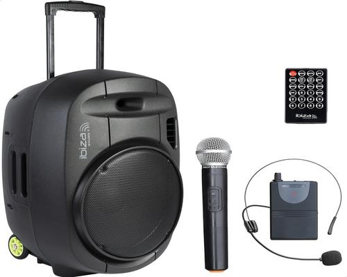 an Ibiza 15” 800W Portable Speaker With Bluetooth