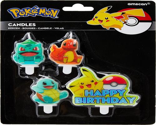 a Set of 4 Pokémon Candles