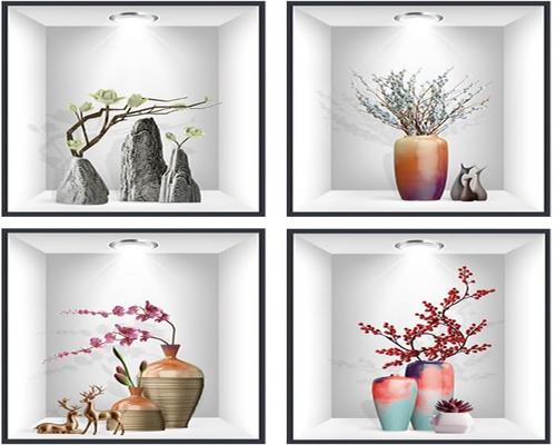 a Set of 2 Dousella 3D Wall Stickers