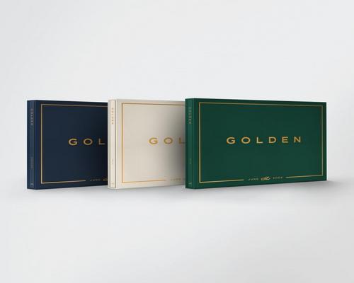 a Set Of Accessory Jungkook Bts - Golden 1St Solo Album+Store Gift (Shine Ver.)