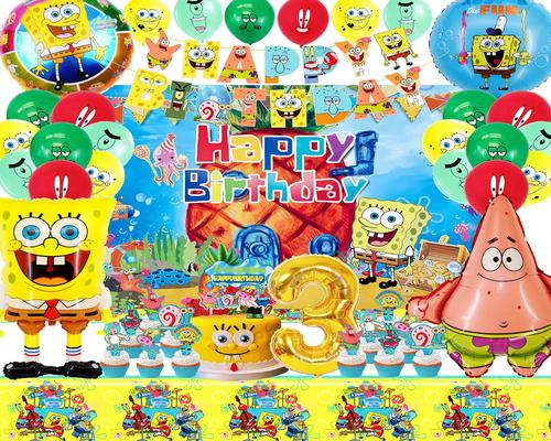 a SpongeBob SquarePants Birthday Decoration Kit